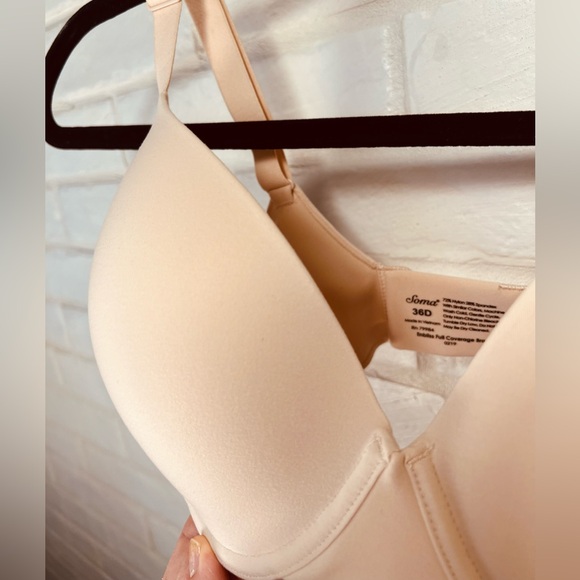 NWT Soma Enbliss Full Coverage Lined Underwire Bra 36 D Porcelain nude #0593 - Picture 3 of 13